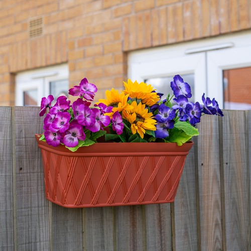 Wall fence planter trough - wall/fence,