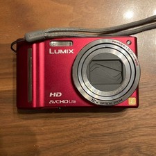 Panasonic LUMIX DMC-TZ10 Red 12x Zoom Compact Digital Camera Used From Japan
