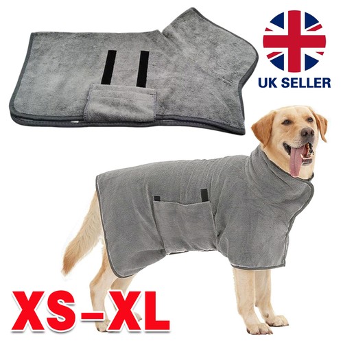 Dog towel microfibre bath robe - bath,