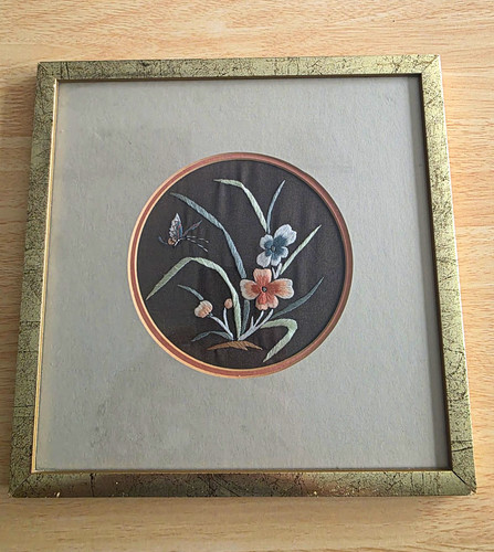 Vintage framed oriental style - vintage,