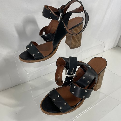 Zara black leather studded - zara,