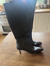 Zara Black Faux Leather Kitten