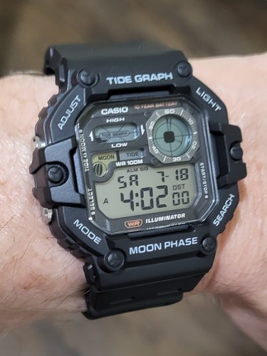 Casio 1700h 1av moon tide - ws-1700h-1av,, moon/tide