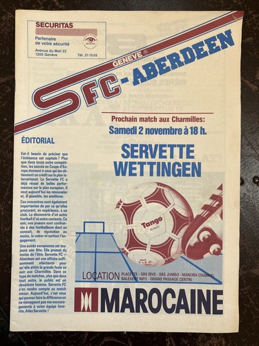 Servette aberdeen european - v,