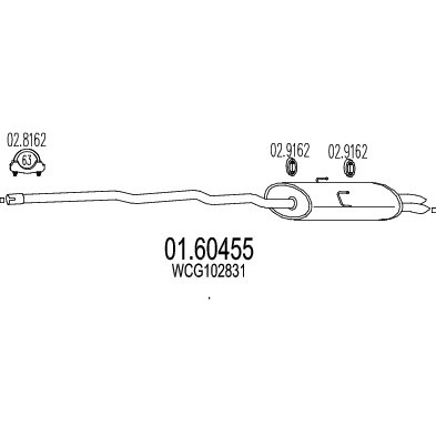Rover rear end silencer - rear,