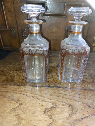 Antique pair amber - antique,