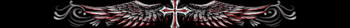 Wings with cross sticker - wings, xxl