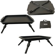 Plastic Carp Fishing Bivvy Bait Table Black Coarse Tackle Lightweight + Bag