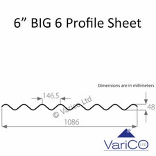 CLEAR CORRUGATED PVC ROOFING SHEETS 3" / 6" / MINI / GRECA PROFILE VARIOUS SIZES