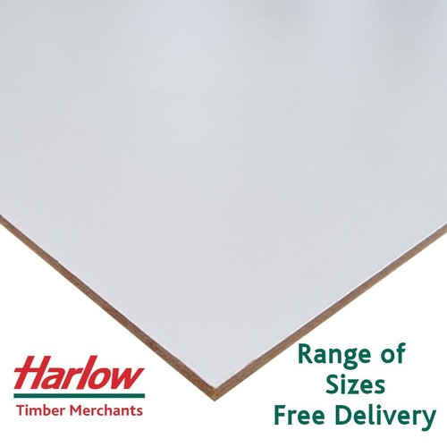 White faced mdf board 3mm - board,