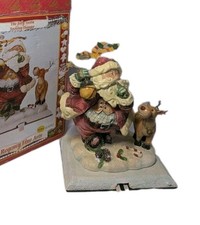 Vintage Regency Fine Arts Christmas Jolly Santa Stocking Hanger Ornament CB13