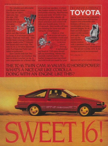 1985 toyota corolla gts ad - 1985,