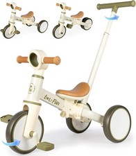 LOL-FUN Kids Tricycle for 1-3 Year Olds, 5-in-1 Toddler Balance Bike with Paren