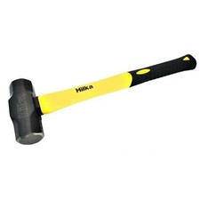 3lb Club Lump Hammer Heavy Duty Steel Head with Fibreglass and Rubber Handle