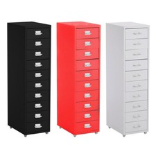 Rolling Office Filing Cabinet Chest ofDrawer Slim Tall Bedside Table Home Office