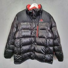 Mountain Equipment Jacket Mens Large Black Red Down Filled