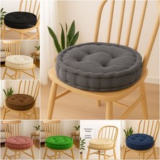 Round Booster Cushion Patio Garden Dining Chair Pads 10cm Thick Seat Cushions