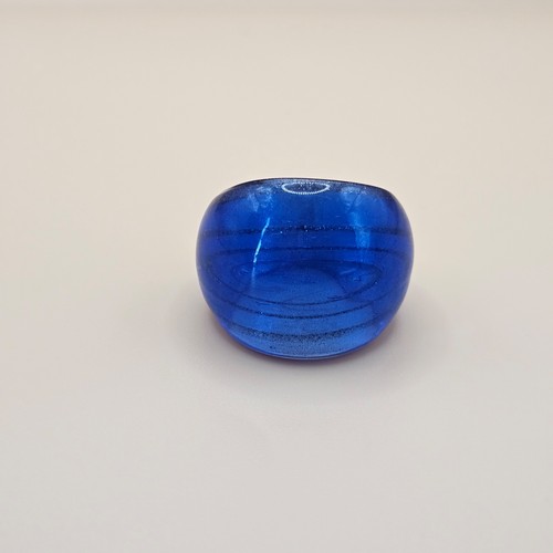Cobalt blue dome ring chunky - dome,