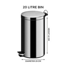 STAINLESS STEEL PEDAL BIN 3 5