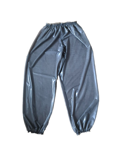 Latex trousers rubber jogging - trousers,