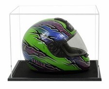 Crash Helmet Acrylic Display Case with a Choice of Base Styles
