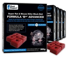 Pest Expert Formula B Rat & Mouse Poison Bait Blocks Max Strength Rodent Killer