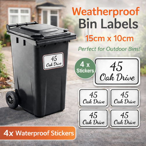 Wheelie bin stickers - bin,