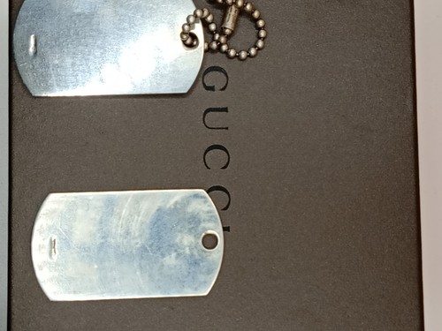 Gucci sterling silver dog - dog, tags