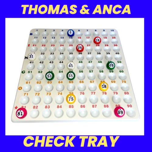 Bingo tray recessed check - tray,