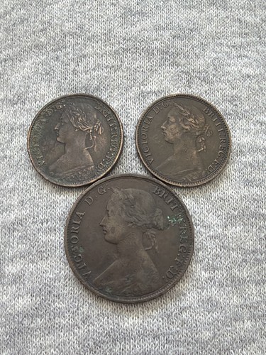 1862 half penny 1866 - half, &