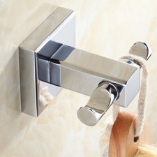 Brass Coat Hook Heavy Duty Wall Mounted Double Towel Robe Clothes Hook Rack for 