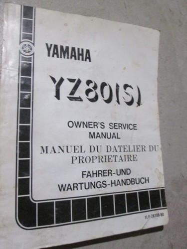 Yamaha 1986 yz80s owner s - yz80s, owner's