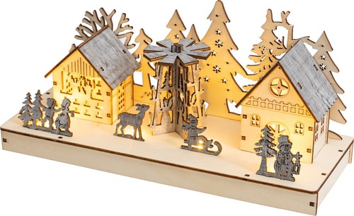 Lightup led festive village - festive,