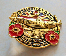 Spitfire Red Poppy Badge, 80th