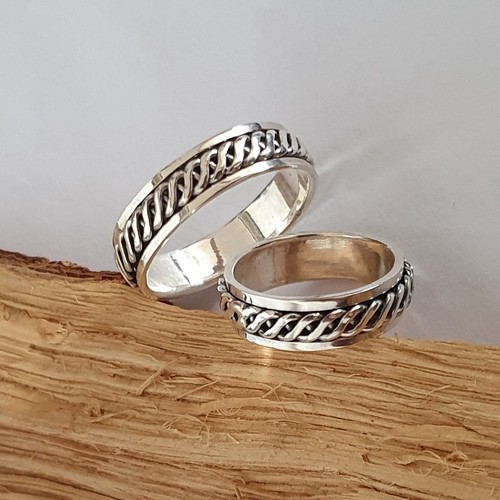 Twist ring silver - , 925