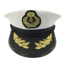 White Adult Yacht Captain Navy