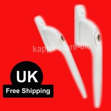 5/10 x UPVC White Window Handle Universal Espag Key Locking For Double Glazing