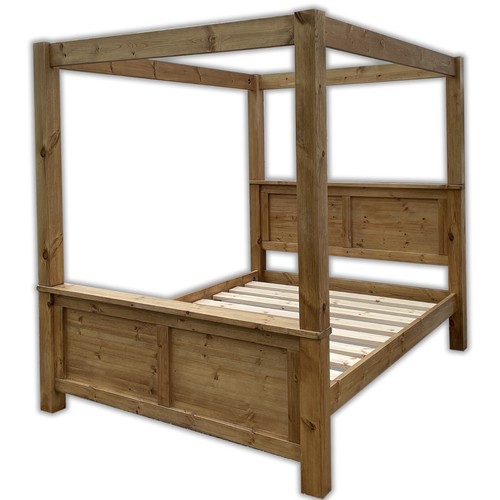 Chunky panel pine - pine, bed