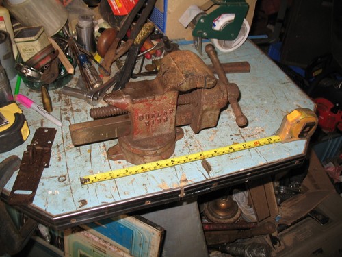 Vintage cast iron swivel - vintage, bench