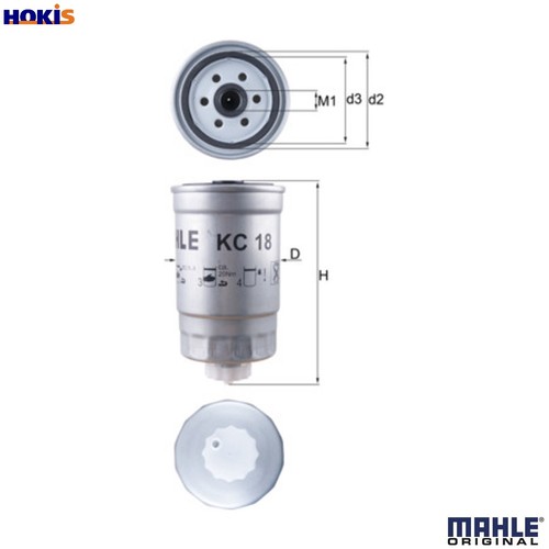 Fuel filter for 11 22 - 18, ds