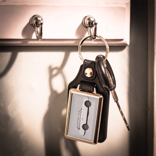 Leather look key - leather,