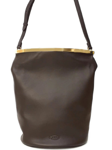 Tod magenta leather bucket - magenta,