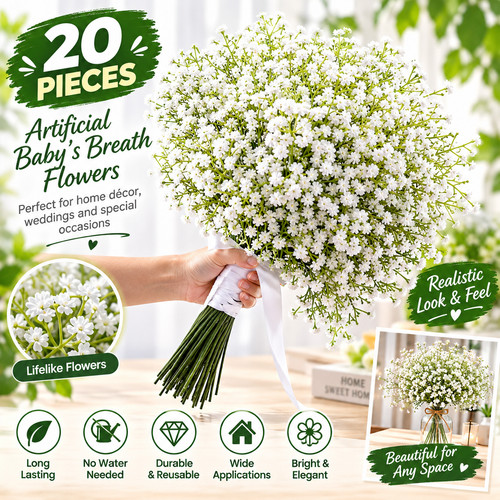 20pcs realistic white - 20pcs,