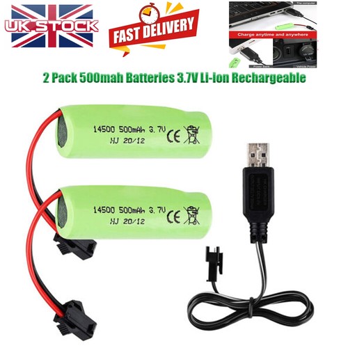 500mah 14500 li ion - 2x, li-ion