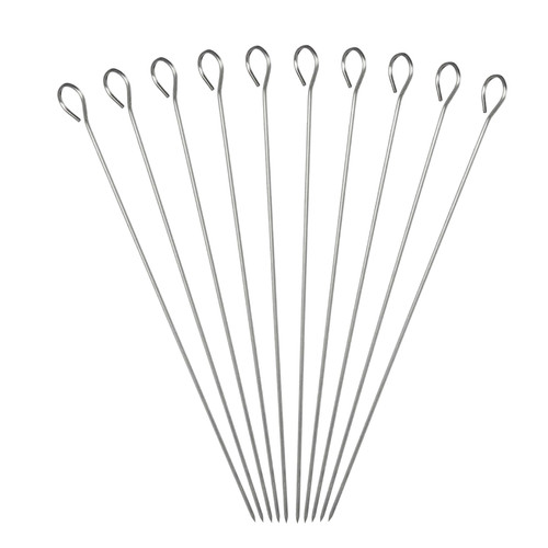 Gem metal bbq skewers - 10,
