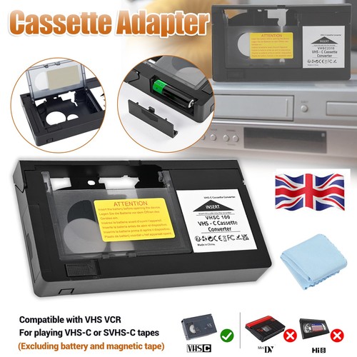 Cassette adapter for vhs vcr - cassette,