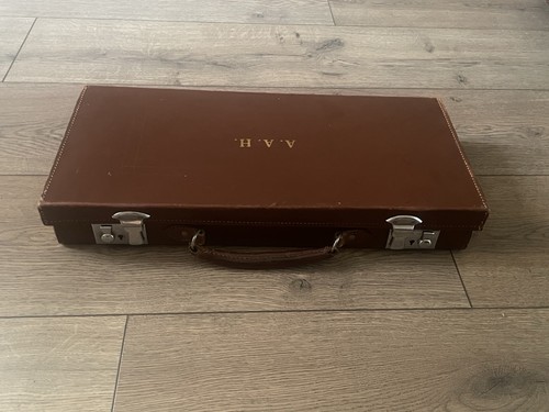 Vintage leather gun case - vintage, 1910c