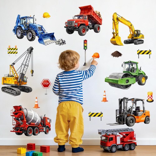 Trucks digger car wall - trucks,