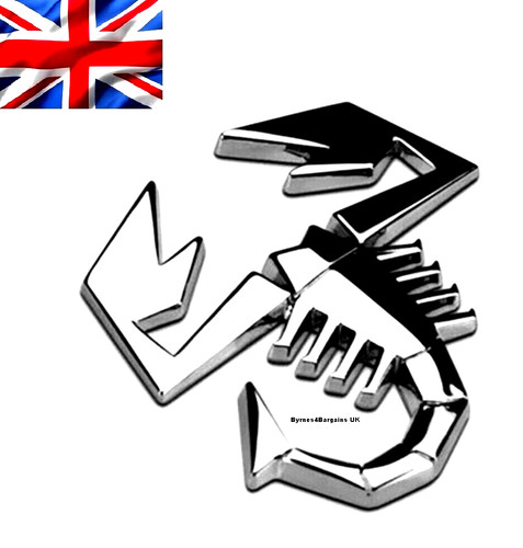 Silver scorpion car badge - silver,