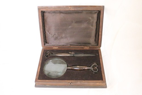 Brass letter opener - letter, magnifying